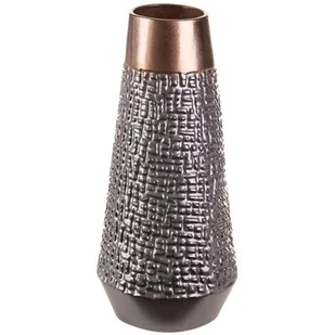 Wazon Z Glinki Ceramicznej Morena 16X16X34 Stalowy + Miedziany - Wazony i flakony - miniaturka - grafika 1
