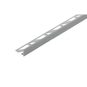 Listwy i profile - Cezar Profil aluminiowy z krawędzią srebrny mat 8x18x2500 mm - miniaturka - grafika 1