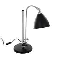 Lampy stojące - Italux Biurkowa LAMPKA stojąca EVATO MTE2062/1C-BL stołowa LAMPA gabinetowa na regulowanym ramieniu chrom czarna - miniaturka - grafika 1
