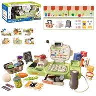 Zabawki AGD - Kasa Fiskalna Edukacyjna Sklepowa dla Dzieci Waga Skaner Mikrofon +30el - miniaturka - grafika 1