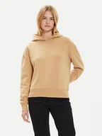 Bluzy damskie - Calvin Klein Bluza Nano Logo K20K207202 Beżowy Relaxed Fit - miniaturka - grafika 1