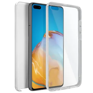Etui 360° do Huawei P40 Pro Elastyczny przód i sztywny tył — przezroczyste - Etui i futerały do telefonów - miniaturka - grafika 1