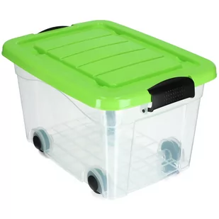 Plastikowy pojemnik na kółkach Vado 20L, zielony - Pudła i pojemniki do przechowywania - miniaturka - grafika 1
