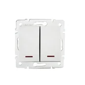 Wyłączniki światła i elektryczne - Kanlux Łącznik zwierny podwójny LED DOMO 01-1023-202 bi 24715 - miniaturka - grafika 1