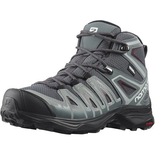 Salomon X ULTRA PIONEER MID CLIMASALOMON™ wodoodporne buty trekkingowe damskie, Heban/burzowa pogoda/degustacja wina, 40.5 EU