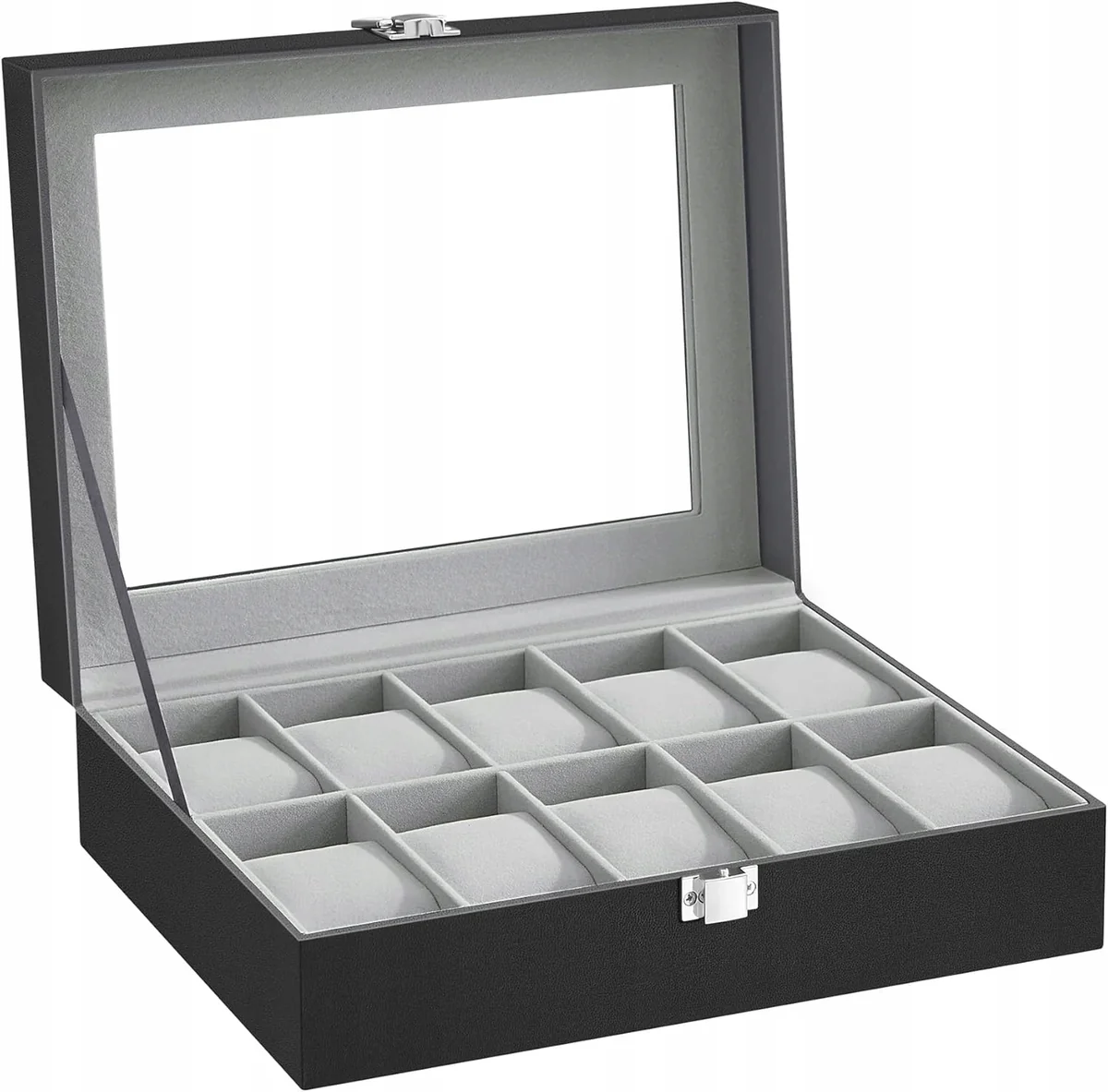 PUDEŁKO NA ZEGARKI ETUI SZKATUŁKA ORGANIZER 10 SZT ZEGARKÓW KASETKA PREZENT