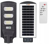 Lampy ogrodowe - Lampa solarna LED latarnia uliczna czujnik + pilot - miniaturka - grafika 1