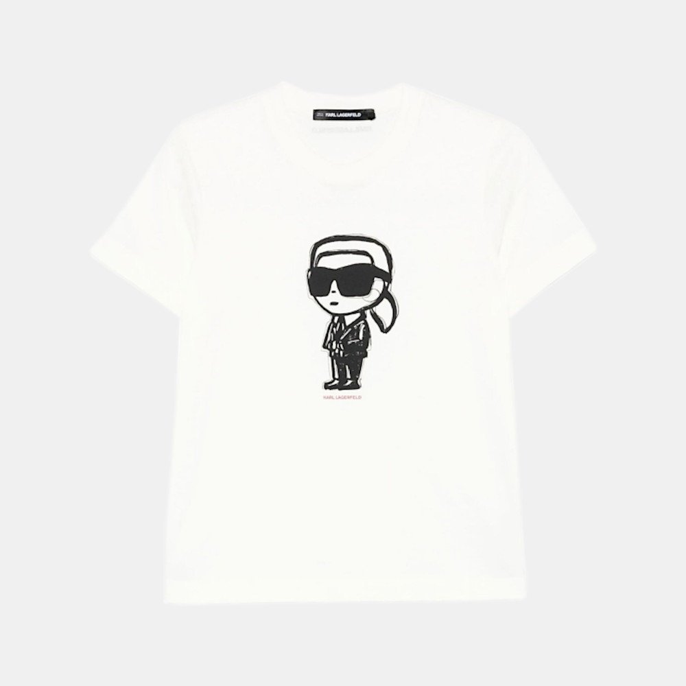 T-shirt damski Ecru Karl Lagerfeld