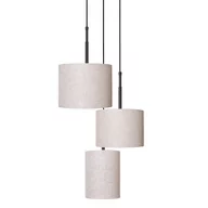 Lampy sufitowe - Potrójna lampa wisząca Maya 45409/13/38 Lucide abażurki beżowy czarny - miniaturka - grafika 1