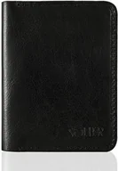 Portfele - Solier Cienki skórzany męski portfel SOLIER SLIM CZARNY GRACIE - miniaturka - grafika 1