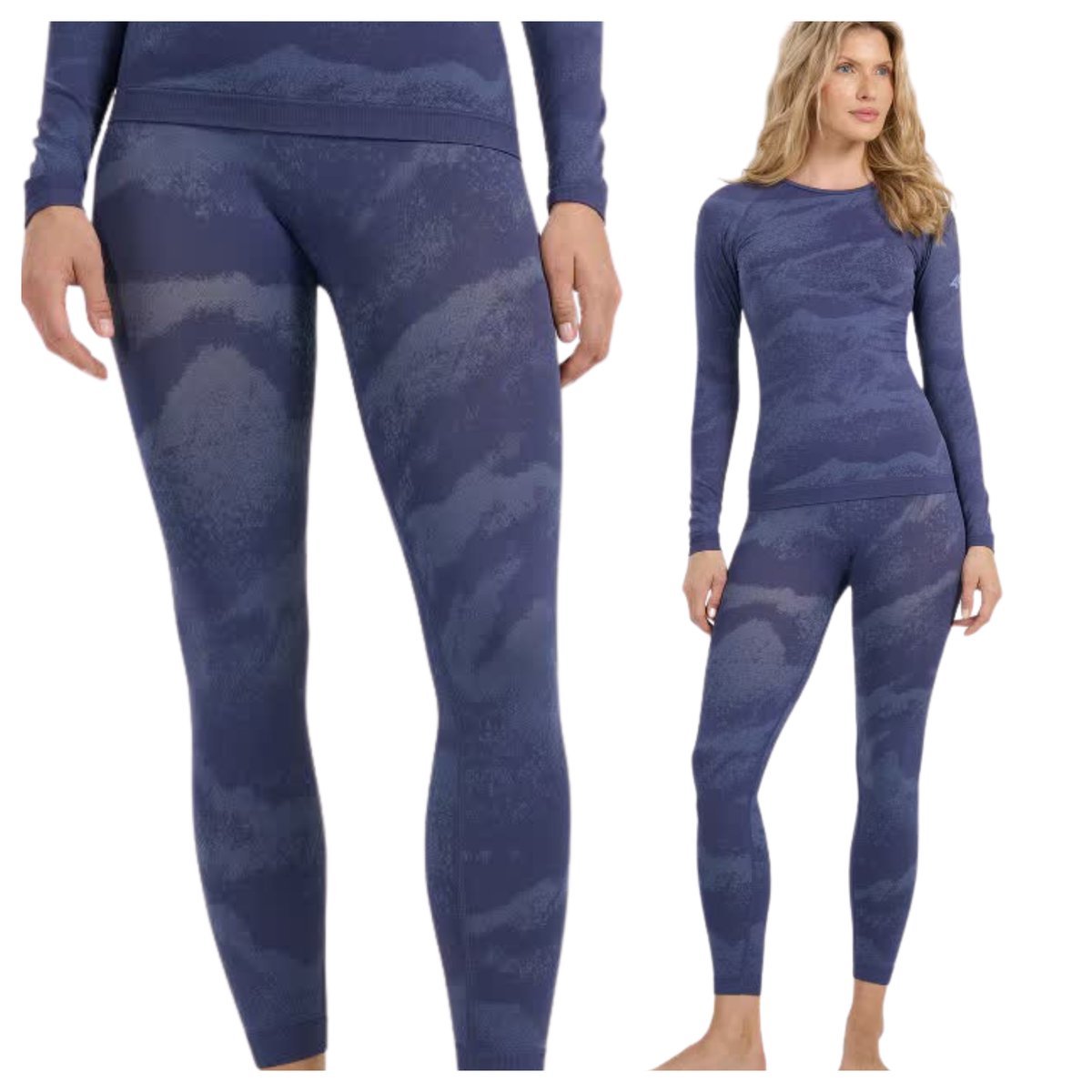 Bielizna termoaktywna bezszwowa (dół) damska 4FWAW25USEAF209-34A Niebieski XS/S