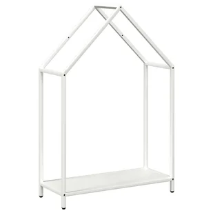 vidaXL Stojak na drewno opałowe, biały, 60x25x90 cm - Wózki magazynowe - miniaturka - grafika 1