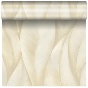 Tapeta winylowa na flizelinie LIŚCIE beżowa - Tapety Tapeta winylowa na flizelinie LIŚCIE beżowa - Tapety - miniaturka - grafika 1