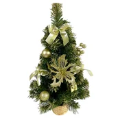Choinki - Choinka sztuczna dekorowana w doniczce złota 50 cm - miniaturka - grafika 1