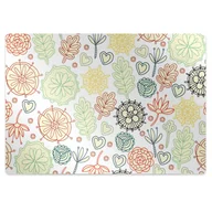 Podnóżki, podpórki, podkładki - Mata na podłogę pod krzesło Kwiaty i Serca 140x100 cm - miniaturka - grafika 1