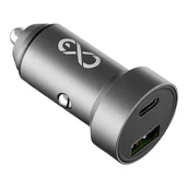 Ładowarki samochodowe - Ładowarka samochodowa eXc ULTIMATE, USB+PD, 36W, szara - miniaturka - grafika 1