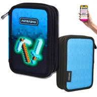 Piórniki - TRZYKOMOROWY PIÓRNIK ASTRABAG Z WYPOSAŻENIEM GRA PIXEL DLA UCZNIA KLAS 1 2 3 4 + EBOOK-3 - miniaturka - grafika 1