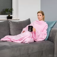 Szlafroki damskie - Koc Z Rękawami Kocyko-szlafrok Miły Miękki Polar - miniaturka - grafika 1