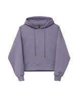 Bluzy damskie - Bluza lovez kapturem lavendowa krótka - miniaturka - grafika 1