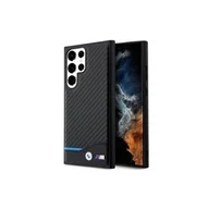 Etui i futerały do telefonów - Etui BMW BMHCS23L22NBCK do Samsung Galaxy S23 Ultra S918 Leather Carbon czarny/black - miniaturka - grafika 1