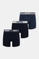 Majtki damskie - Levi's bokserki 3-pack kolor granatowy 37149-1189 - miniaturka - grafika 1