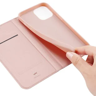 Dux Ducis Skin Pro kabura etui pokrowiec z klapką iPhone 13 Pro różowy - Etui i futerały do telefonów - miniaturka - grafika 8