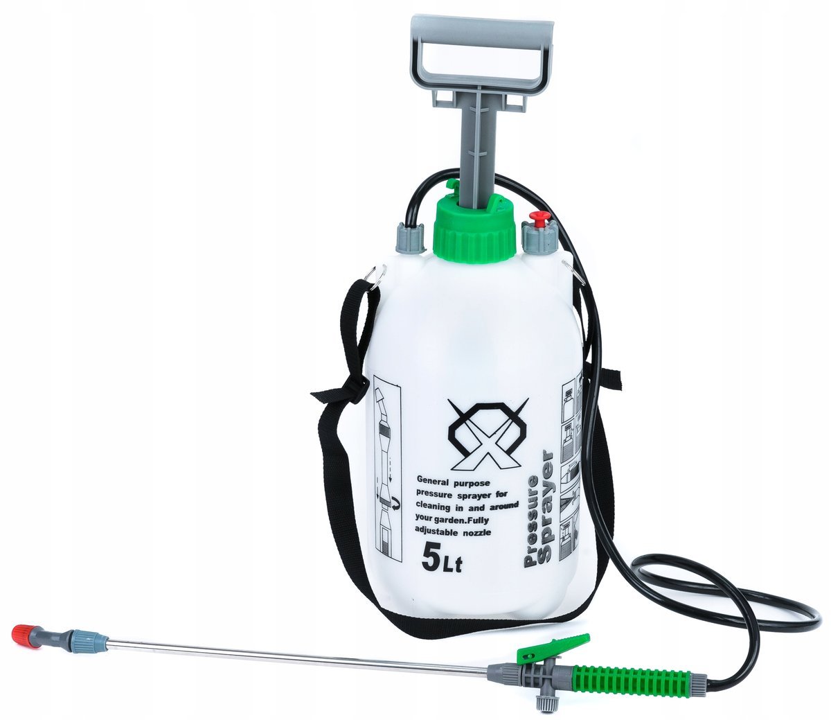 OPRYSKIWACZ CIŚNIENIOWY 5L RĘCZNY OGRODOWY Z LANCĄ
