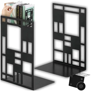 2 PODPÓRKI DO KSIĄŻEK ELEGANCKIE PODSTAWKI SOLIDNE STOJAKI ANTYPOŚLIZGOWE - Podpórki do książek - miniaturka - grafika 1