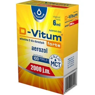 Oleofarm SP. Z O.O. D-Vitum Forte 2000 j.m. witamina D aerozol 6 ml 3768441 - Witaminy i minerały - miniaturka - grafika 1