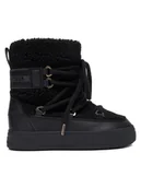Śniegowce damskie - Tommy Hilfiger Śniegowce Faux Shearling Snowboot FW0FW08788 Czarny - miniaturka - grafika 1