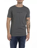 Koszulki męskie - Replay Męski T-shirt M6138L.000.2660, 596 Cold Grey, XS - miniaturka - grafika 1
