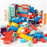 Klocki - Sprytne klocki. Elastyczne klocki konstrukcyjne pastelowe 80 elementów - miniaturka - grafika 1