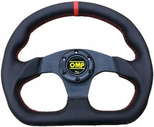 Jedyna Kierownica Omp Stylizacja Sport Drift Wymiar 325mm x 290mm Skóra - Akcesoria tuningowe - miniaturka - grafika 1