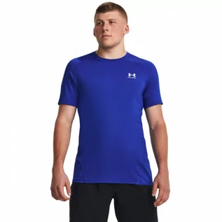 Koszulki sportowe męskie - Męska koszulka treningowa Under Armour UA HG Armour Fitted SS - niebieska - UNDER ARMOUR - grafika 1