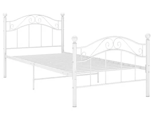 Łóżko metalowe białe w stylu industrialnym 90x200 cm B7-A66 - Łóżka Łóżko metalowe białe w stylu industrialnym 90x200 cm B7-A66 - Łóżka - miniaturka - grafika 1