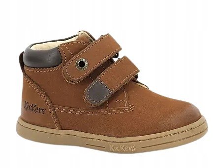 KICKERS PÓŁBUTY CHŁOPIĘCE SKÓRZANE BRĄZOWE 19 6DA