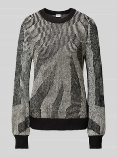 Sweter z dzianiny z prążkowanymi wykończeniami model ‘PINNA’ - Swetry damskie - miniaturka - grafika 1