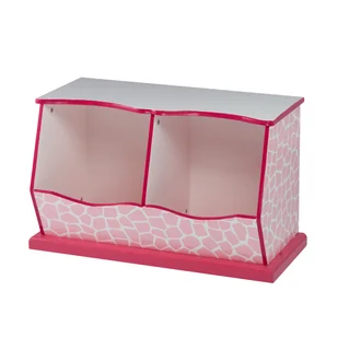 Teamson Kids Dzieci Różowe Drewniane Szuflady do Przechowywania Zabawek TD-12474P - Wyposażenie pokoiku dziecięcego - miniaturka - grafika 1