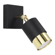 Lampy ścienne - Czarno-złoty punktowy kinkiet ścienny - 4X A183 C9-G27 - miniaturka - grafika 1