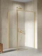 Kabiny prysznicowe - Kabina prysznicowa prostokątna prawa 120x80 złota szczotkowana D-0789A/D-0329B Prime New Trendy Gold Brushed - miniaturka - grafika 1