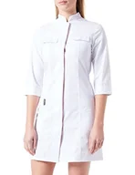 Fartuchy i rękawice kuchenne - InWhite Damski fartuch lekarski 105, biały, S/M Duże rozmiary - miniaturka - grafika 1