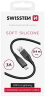 Kable USB - Swissten Soft Silicone USB - Lightning Data and Charging Cable 0.4m - miniaturka - grafika 1