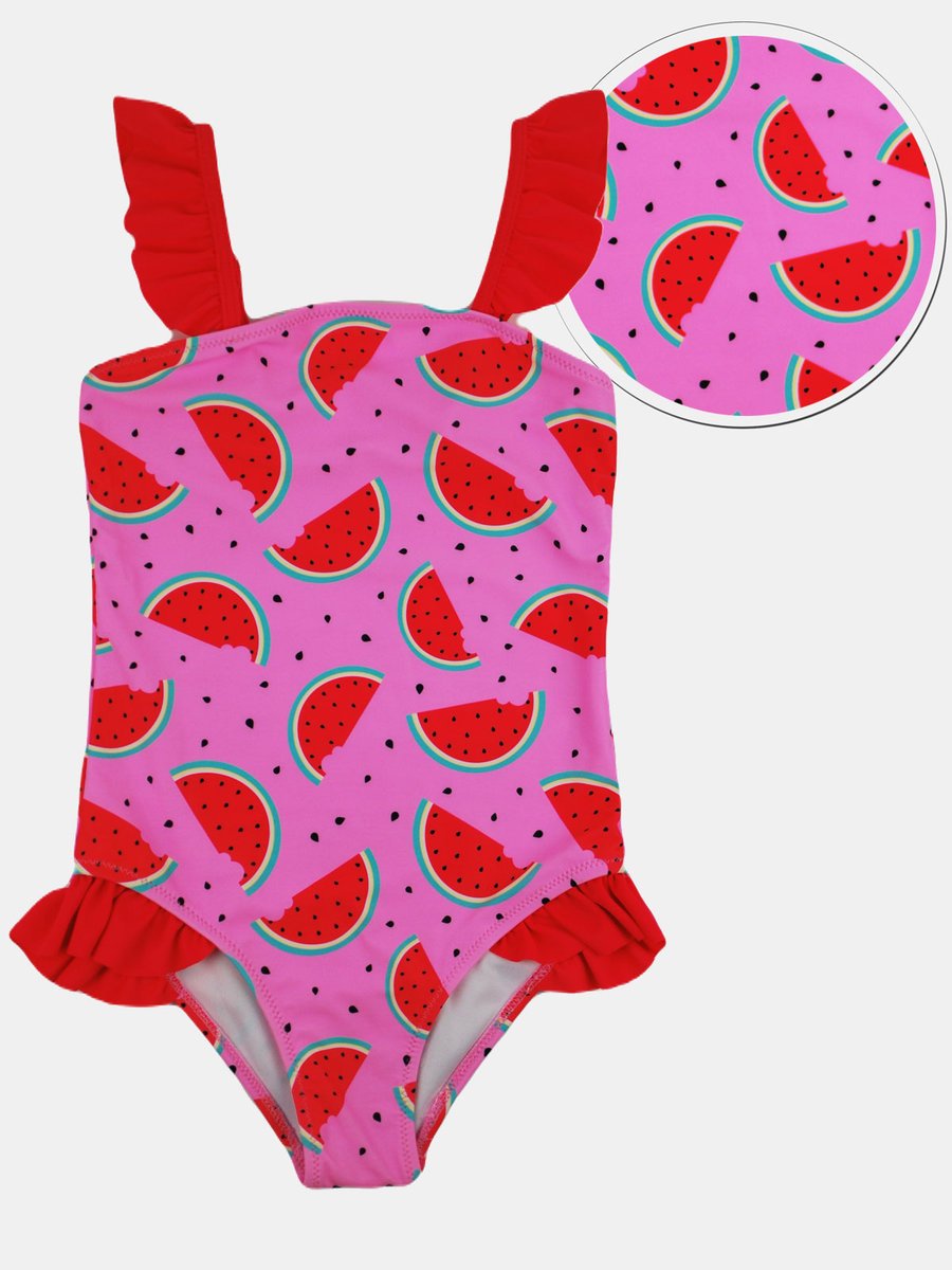 Strój kąpielowy jednoczęściowy różowy 104-110