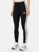 Legginsy - adidas Legginsy Essentials 3-Stripes JE0072 Czarny Slim Fit - miniaturka - grafika 1
