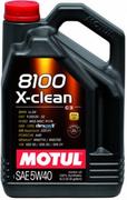 Oleje silnikowe - Motul OLEJ 5W-40 8100 X-CLEAN C3 MOTUL 5L 5W40 8100 X C3 5 - miniaturka - grafika 1