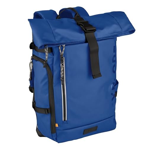 camel active Explore plecak męski Rolltop Backpack, 26 l, niebieski, L, Nowoczesny