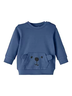 NAME IT Nbmbast LS Sweat UNB Bluza Dzieci Niemowlęta, Bijou Blue, 62 - Bluzy dla dziewczynek - miniaturka - grafika 1