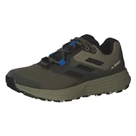 Buty dla chłopców - adidas Terrex Two Flow, Trampki szlakowe męskie, Zielony Focus Olive Core Black Blue Rush, 41.50 EU - miniaturka - grafika 1