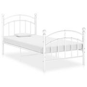 Łóżka - vidaXL Lumarko Rama łóżka, biała, metalowa, 100 x 200 cm 324971 - miniaturka - grafika 1