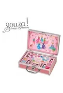 Zabawki kreatywne - Walizka z kosmetykami do makijażu dla dzieci zestaw 36 el. Księżniczki - miniaturka - grafika 1